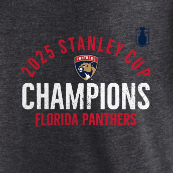 Florida Panthers мъжка тениска 2025 Stanley Cup Champions Rush Tri-Blend Heather Charcoal