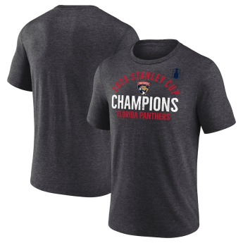 Florida Panthers мъжка тениска 2025 Stanley Cup Champions Rush Tri-Blend Heather Charcoal