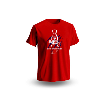 Florida Panthers детска тениска Vítek Vaněček #41 Stanley Cup Champion 2025 Red