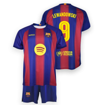 FC Barcelona детски комплект replica 25/26 Home Lewandowski