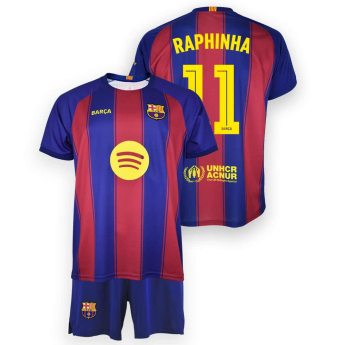 FC Barcelona детски комплект replica 25/26 Home Raphinha