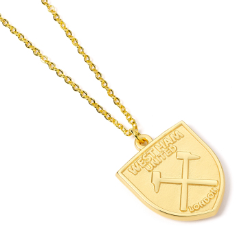 West Ham United висулка за врата Gold Finish Crest Necklace