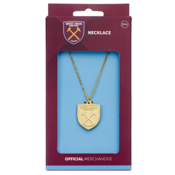 West Ham United висулка за врата Gold Finish Crest Necklace