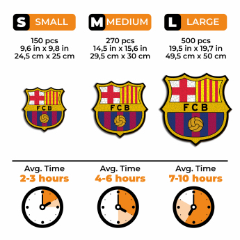 FC Barcelona дървен пъзел Crest 500 pcs