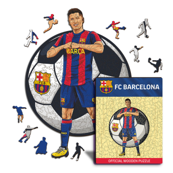 FC Barcelona дървен пъзел Lewandowski 270 pcs