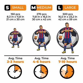 FC Barcelona дървен пъзел Lewandowski 500 pcs