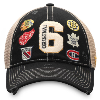 NHL продукти баскетболна шапка с козирка Original 6 Refresh Trucker Snapback Hat - Black