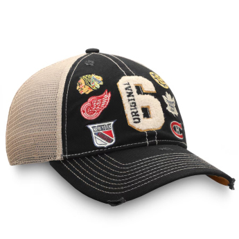 NHL продукти баскетболна шапка с козирка Original 6 Refresh Trucker Snapback Hat - Black