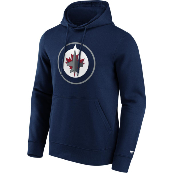 Winnipeg Jets мъжки суитшърт с качулка Primary Logo Graphic navy