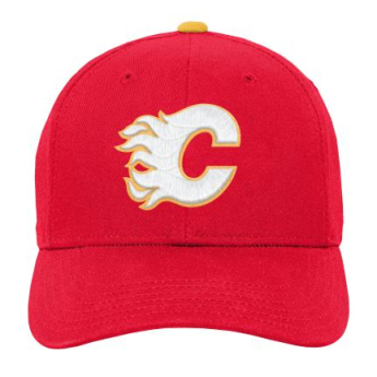 Calgary Flames детска бейзболна шапка с козирка Precurved Snap
