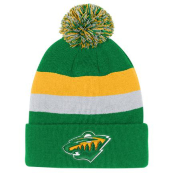 Minnesota Wild детска зимна шапка Cuffed Beanie With Pom