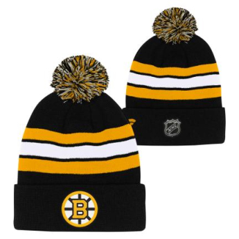 Boston Bruins детска зимна шапка Cuffed Beanie With Pom