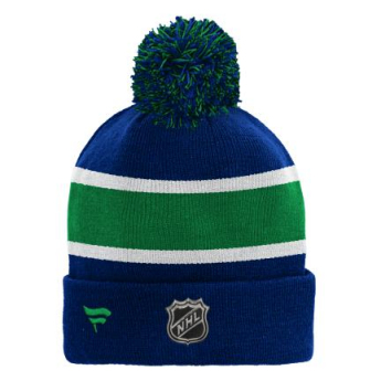 Vancouver Canucks детска зимна шапка Cuffed Beanie With Pom blue