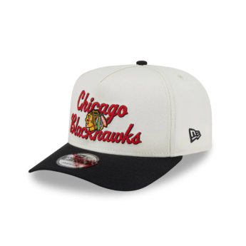 Chicago Blackhawks баскетболна шапка с козирка New Era 950AF Chainstitch white