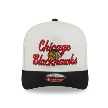 Chicago Blackhawks баскетболна шапка с козирка New Era 950AF Chainstitch white