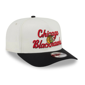 Chicago Blackhawks баскетболна шапка с козирка New Era 950AF Chainstitch white