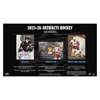 NHL кутии хокей карти NHL 2025-26 Upper Deck Artifacts Hockey Hobby Box