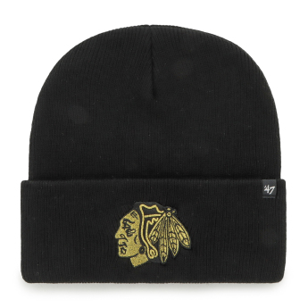 Chicago Blackhawks зимна шапка Haymaker Metallic 47 Cuff Knit Black