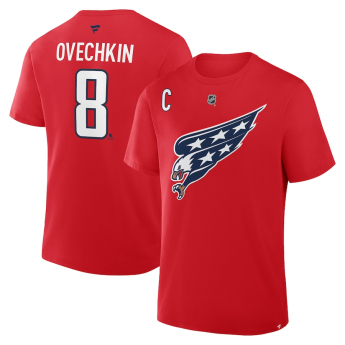 Washington Capitals мъжка тениска Alexander Ovechkin #8 Stack Name & Number 2025/26 red