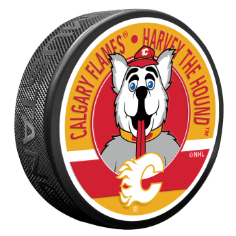 Calgary Flames шайба Harvey Mascot Textured