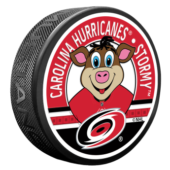 Carolina Hurricanes шайба Stormy Mascot Textured