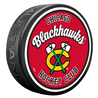 Chicago Blackhawks шайба Retro Script