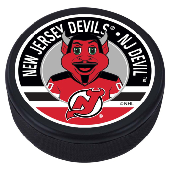 New Jersey Devils шайба NJ Devil Mascot Textured