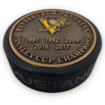 Pittsburgh Penguins шайба Stanley Cup Years Gold Medallion