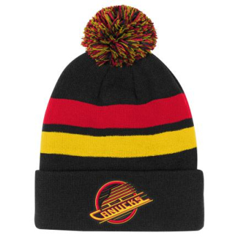 Vancouver Canucks детска зимна шапка Cuffed Beanie With Pom black