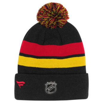 Vancouver Canucks детска зимна шапка Cuffed Beanie With Pom black