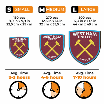 West Ham United дървен пъзел Crest 150 pcs