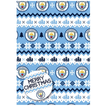 Manchester City опаковъчна хартия Christmas 2 pcs