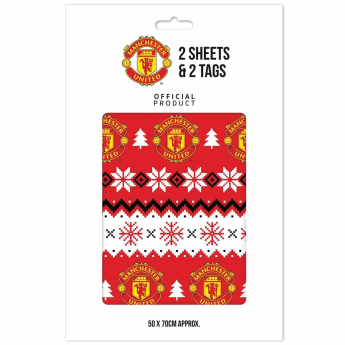 Manchester United опаковъчна хартия Christmas 2 pcs