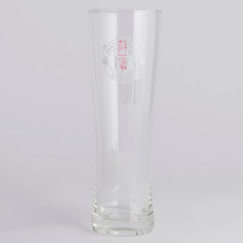 Manchester United стъклена чаша Mono Crest Tall Beer Glass