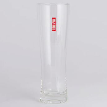 Manchester United стъклена чаша Mono Crest Tall Beer Glass
