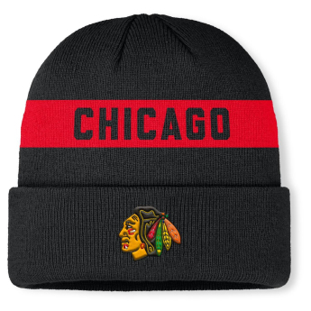 Chicago Blackhawks зимна шапка Authentic Pro A/Cap Cuffed inscription