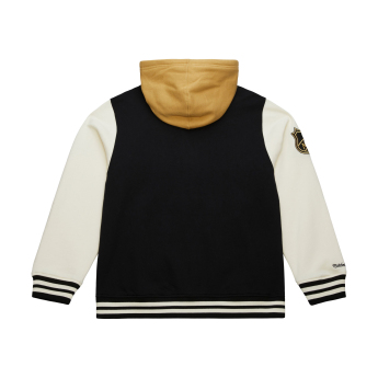 Vegas Golden Knights мъжки суитшърт с качулка Courtside Fleece Button Front Vintage Logo