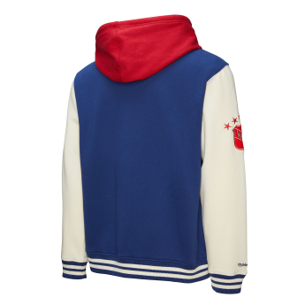 New York Rangers мъжки суитшърт с качулка Courtside Fleece Button Front Vintage Logo