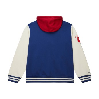 New York Rangers мъжки суитшърт с качулка Courtside Fleece Button Front Vintage Logo