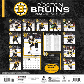 Boston Bruins календар 2026 Wall