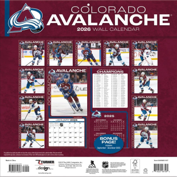 Colorado Avalanche календар 2026 Wall