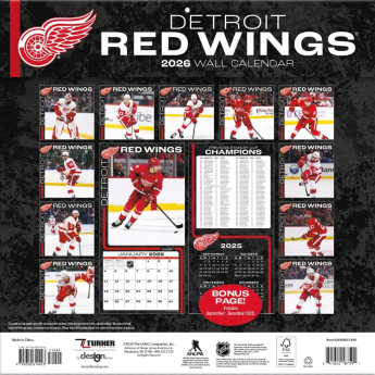 Detroit Red Wings календар 2026 Wall