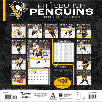 Pittsburgh Penguins календар 2026 Wall