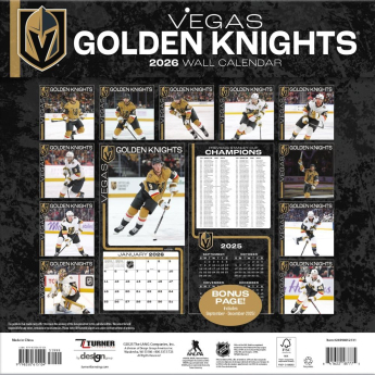 Vegas Golden Knights календар 2026 Wall