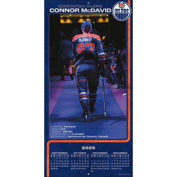 Edmonton Oilers календар Connor McDavid #97 2026 Wall