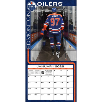 Edmonton Oilers календар Connor McDavid #97 2026 Wall
