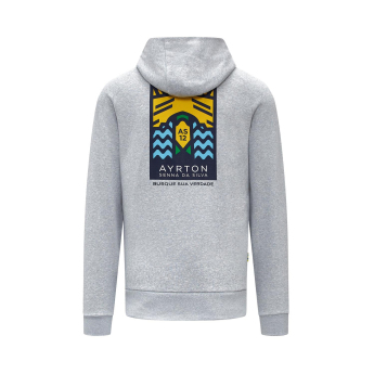 Ayrton Senna мъжки суитшърт с качулка Graphic grey 2023