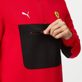 Ferrari мъжки суитшърт 1/4 Zip Red F1 Team 2023