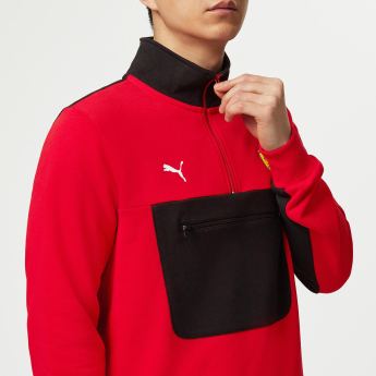 Ferrari мъжки суитшърт 1/4 Zip Red F1 Team 2023
