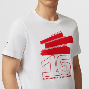 Ferrari мъжка тениска Leclerc Driver White F1 Team 2023